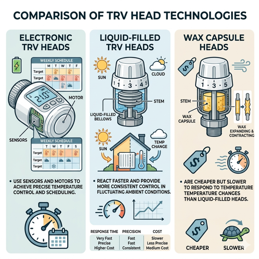 A comparison of TRV head technology