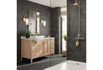 Modern bathroom with anti slip shower tray