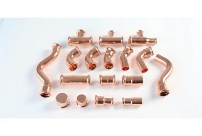 A selection of press fit plumbing fittings