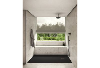 Modern bathroom with shower tray