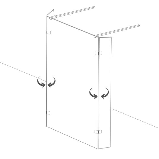 Aqua I innovation 10mm Walk-in Wetroom with Double Support Arm ...