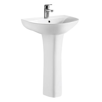 Aqua i Hydra 560mm 1 Tap Hole Basin & Pedestal