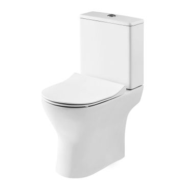 Aqua i Hydra Round Rimless Close Coupled Toilet & SC Seat