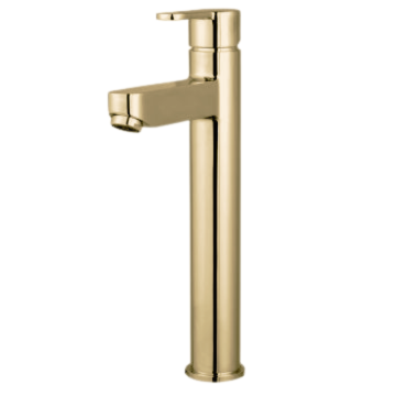 Noveua Acton Tall Mono Basin Mixer with Click Clack Waste - Brushed Brass