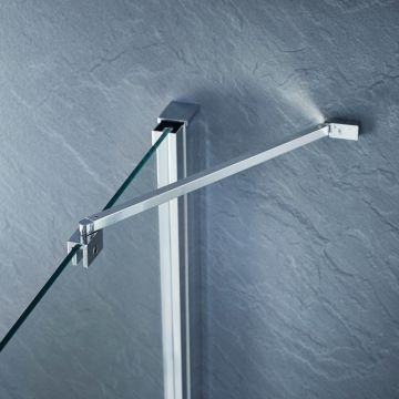 Aqua i Support Bar for 3 Sided Cubicle - Chrome