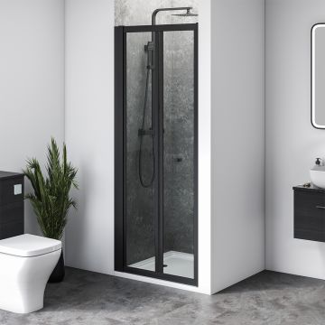 Aqua i 6 Black Bifold Shower Door 700mm x 1900mm High