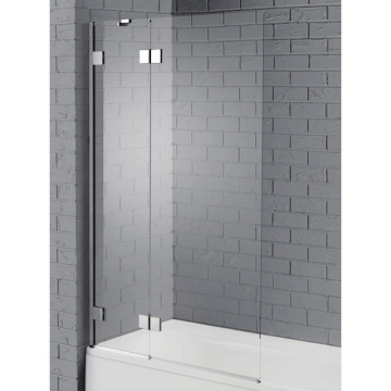 Aqua i6 2 Piece Hinged Universal Bath Screen 1500 x 900 Silver