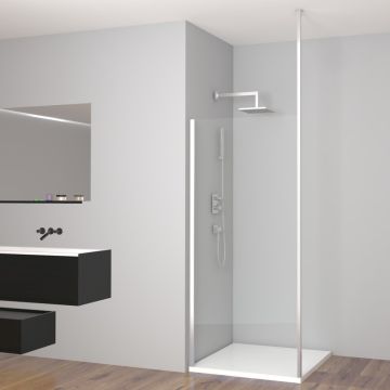 Aqua i 8 Wetroom Floor to Ceiling Support Pole - Silver