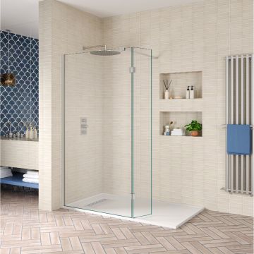 Aqua i Innovation 10mm Wetroom Screen with Flipper Panel