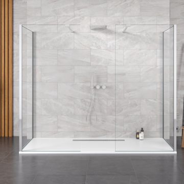 Aqua i Innovation 8mm 3-Sided 4 Screen Walk-in Wetroom Enclosure