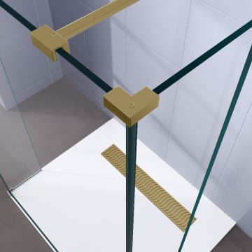 Aqua I Innovation Corner Clamp  with Seal - Brushed Brass