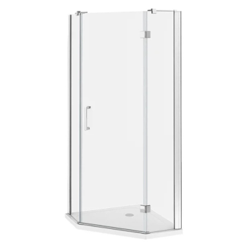 Ai6 Pentangle Shower Enclosure & Tray 900mm x 900mm - Silver  