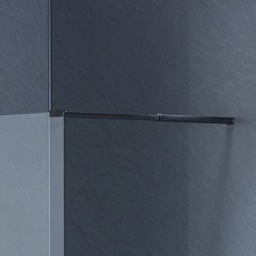 Aqua i 8mm Wetroom Support Bar / Arm - Matt Black 1000mm