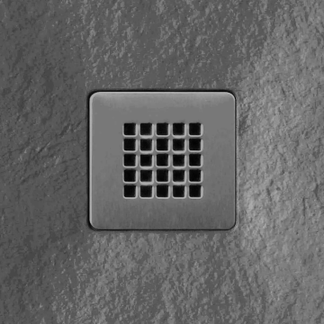 Aqua i Urban Slate Effect Shower Tray Waste Grill - Charcoal Grey