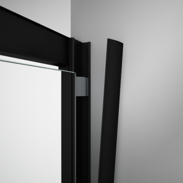 Aqua i Concealed Cover Strip for 6mm Shower Door - Matt Black