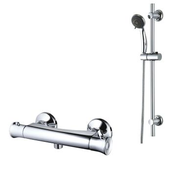 Noveua Islington Thermostatic Bar Shower Valve with Sliding Rail Kit
