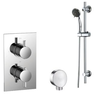 Noveua Islington Concealed Thermostatic Shower Valve with Sliding Rail Kit