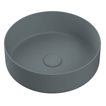 Luxey 355mm Ceramic Round Washbowl & Waste - Matt Black