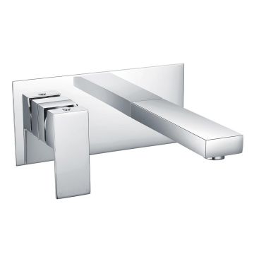 Noveua Barbican Wall Mounted Basin Mixer - Chrome