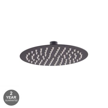 Noveua Islington 200mm Ultra Thin Round Shower Head - Matt Black