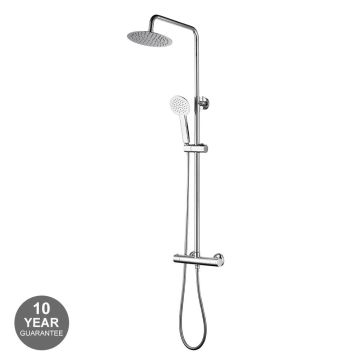 Noveua Islington Round Thermostatic Shower Set - Chrome