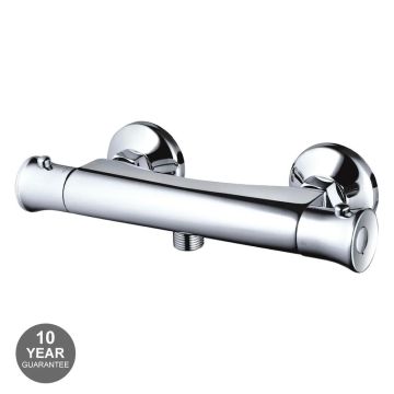 Noveua Islington Round Thermostatic Bar Shower Valve - Chrome