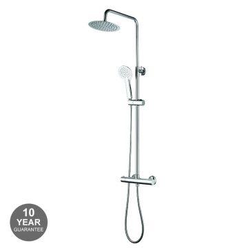 Noveua Lewisham Round Thermostatic Shower Set - Chrome