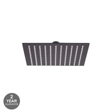Noveua Mayfair 200mm Ultra Thin Square Shower Head - Matt Black