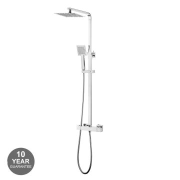 Noveua Mayfair Square Thermostatic Shower Set - Chrome