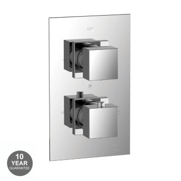Noveua Mayfair Square Twin Concealed Shower Valve - Chrome