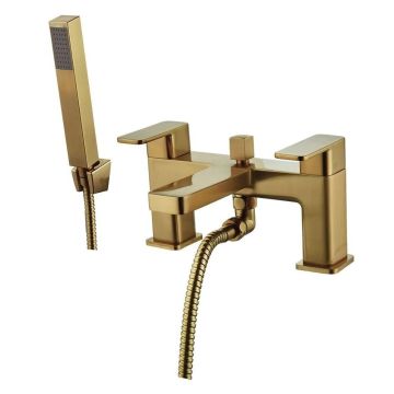 Noveua Newbury Bath Shower Mixer - Brushed Brass