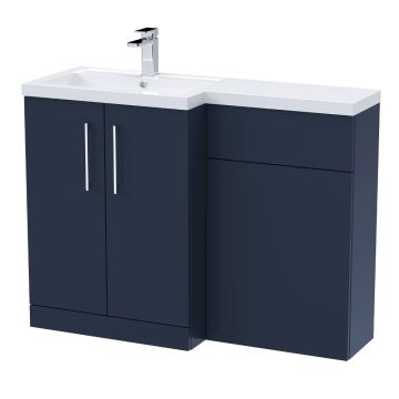 Marcia 1100mm L Shape Combination Unit & Basin Left Hand - Midnight Blue