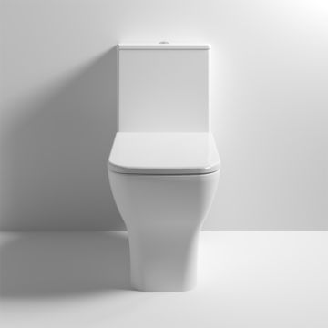 Aqua i Elara Rimless Close Coupled Toilet With Soft Close Seat