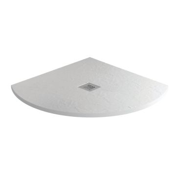 Aqua i Ice White Slate Effect Shower Tray - 900mm x 900mm Quadrant