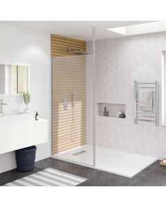 Aqua I innovation 8mm Wetroom Screen with Floor to Ceiling Post