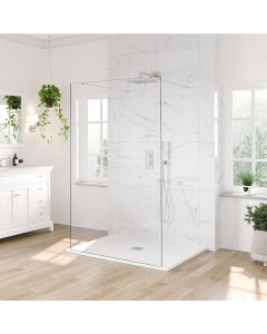 Aqua I Innovation 8mm Walk-in Wetroom Panel with Double Support Arms