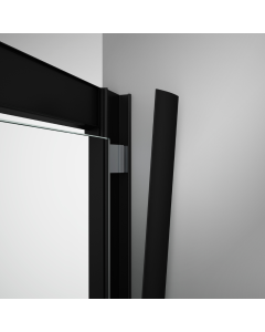 Aqua i Concealed Cover Strip for 6mm Shower Door - Matt Black