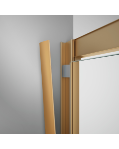 Aqua i Concealed Cover Strip for 6mm Shower Door - Brushed Brass