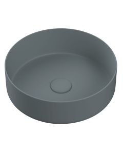 Luxey 355mm Ceramic Round Washbowl & Waste - Matt Black