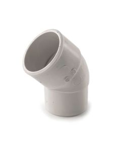 White 40mm Solvent 45 Degree Street Elbow