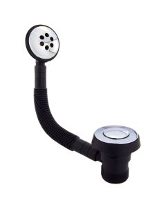 Push Button Bath Waste with Overflow & Round Plug