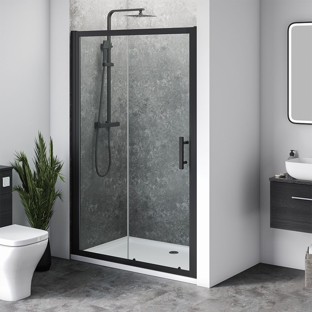 AquaI6 Single Sliding Shower Door 1100mm x 1900mm High