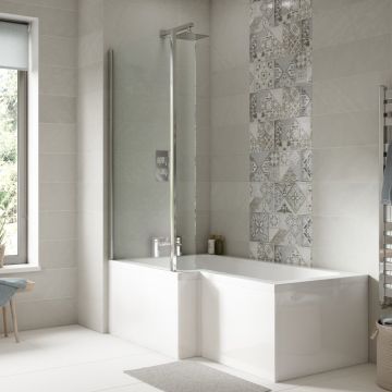 Nuie Square MDF 1700mm Front Panel - Gloss White