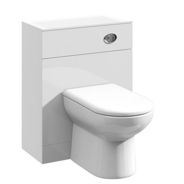 Polar 600mm Toilet Unit 330mm Deep - Gloss White