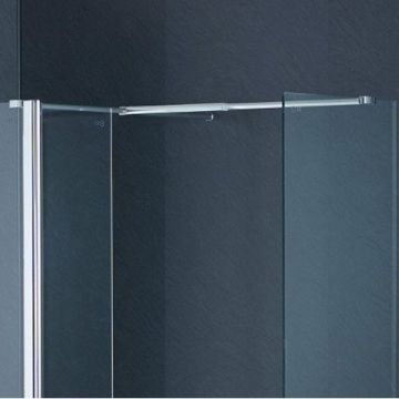 Aqua i Wetroom Support Bar T Piece Connector - Silver (For 2000mm High Wetrooms)