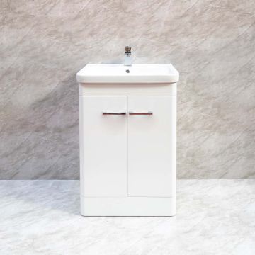 AquaProof Modern 600mm Waterproof Basin Unit White
