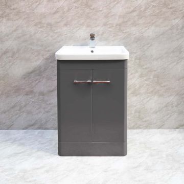 AquaProof Modern 600mm Waterproof Basin Unit Anthracite