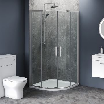 Aqua i 6 Quadrant Shower Enclosure 800mm x 800mm x 1800mm High - Reduced Height