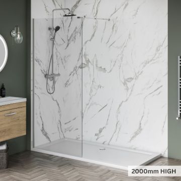 Aqua i 8 Wetroom Screen Panel 760mm x 2000mm High