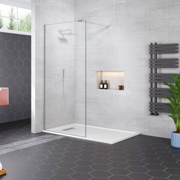 Aqua I innovation 8mm Wetroom Screen with Support Arm